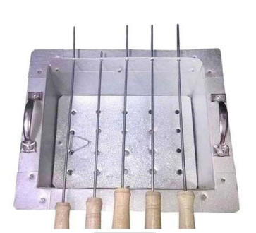 BBQ Stand with 5 Stick - Silver