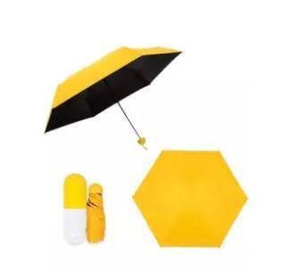 7" Mini Folding Umbrella with Cute Capsule Case, 2 image