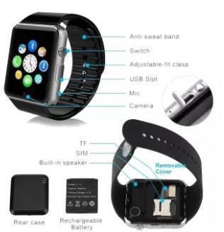 A1 Bluetooth Smart Watch Phone with Pedometer Camera Single SIM Fitness Tracker, 6 image