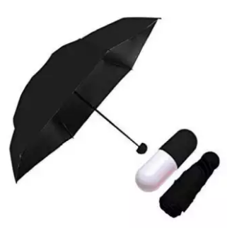 7" Mini Capsule Umbrella - Black, 5 image