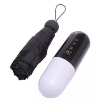7" Mini Capsule Umbrella - Black