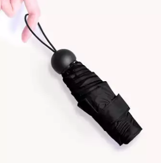 7" Mini Capsule Umbrella - Black, 4 image