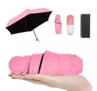 7" Mini Capsule Umbrella - Pink, 3 image