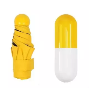 7" Mini Capsule Umbrella - Yellow