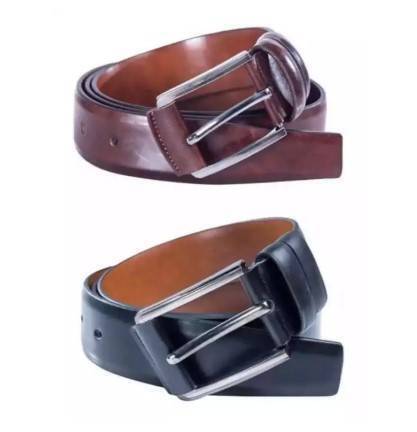 Black & Chocolate Belt Combo For Men