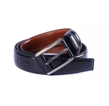 Black Leather Formal Belt For Men, 2 image