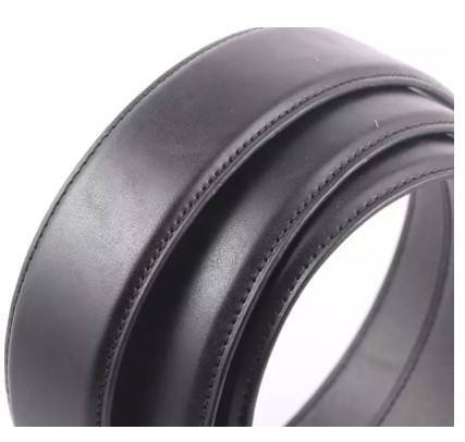 Black Leather Casual Belt for Men, 2 image