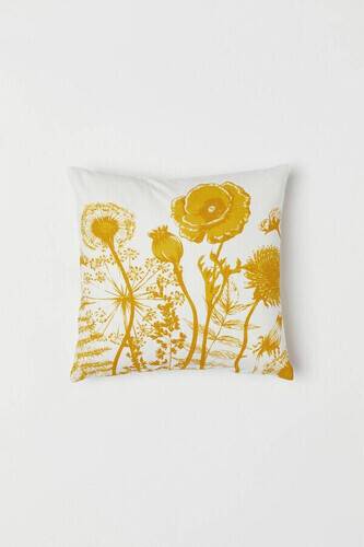 1pc Unique Designs White & Golden Cushion