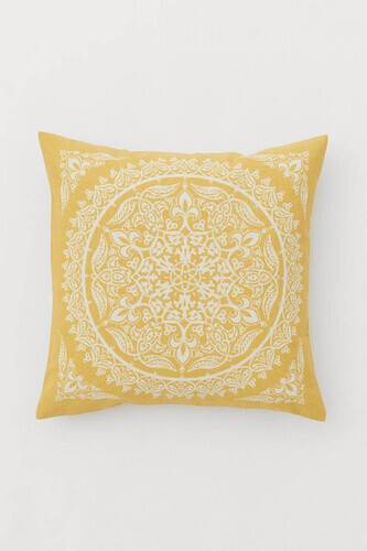 1pc Yellow Cushion Cover