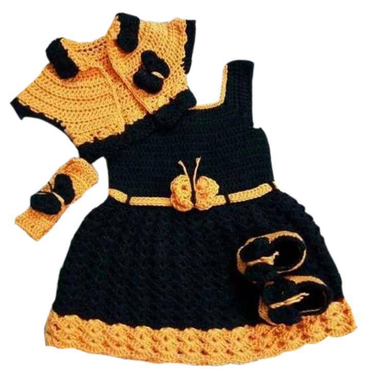 Black & Yellow Baby Dress