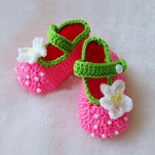 Pink Baby Shoes (0-6 months)
