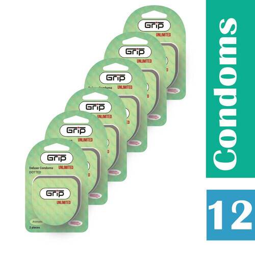 Grip Unlimited Dotted Condom for Men (6 pack) (12 psc)