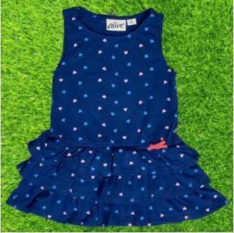 Nevy Blue Knit Frock for Baby Girls