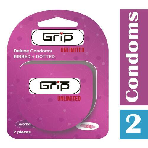 Grip Unlimited Ribbed+Dotted Condom (Single)