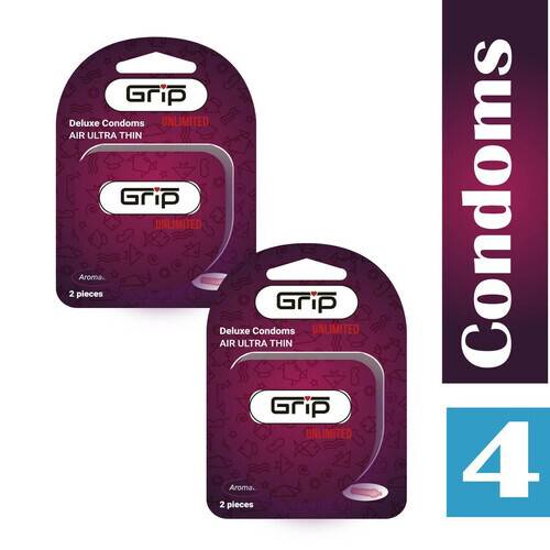 Grip Unlimited Air Ultra Thin condom for Men (2 pack) (4psc)