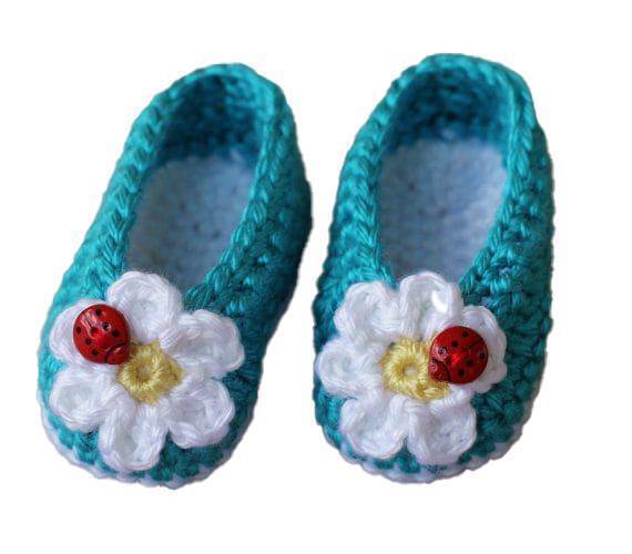 Sea Green Baby Shoes (6-12 months)