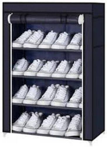 Shoe Rack Storage Organizer-Navy Blue