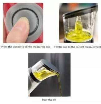 Press and Measure Oil and Vinegar Dispenser Bottle -500 ml, 3 image