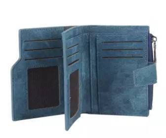 Jeans Fabric Blue Wallet, 3 image