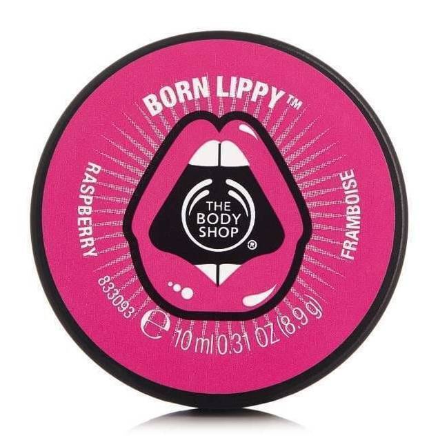 The Body Shop Born Lippy Pot Lip Balm  Raspberry (10ml)