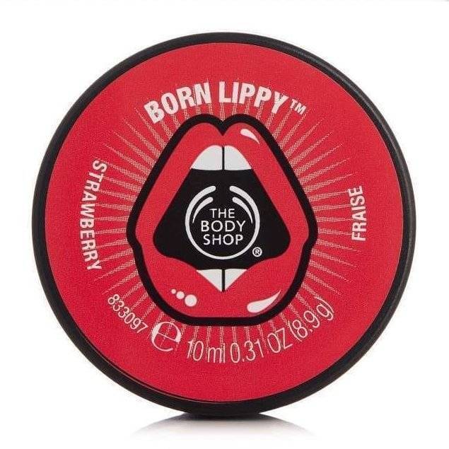 The Body Shop Born Lippy Pot Lip Balm  Strawberry (10ml)