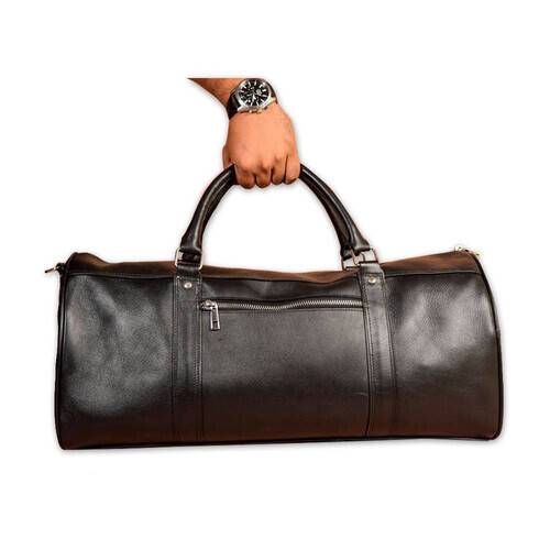 Black Leather Travel Bag