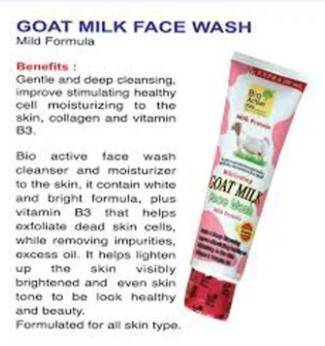 Bio Active Face Wash Cleanser With Goat Milk 100ml, 3 image