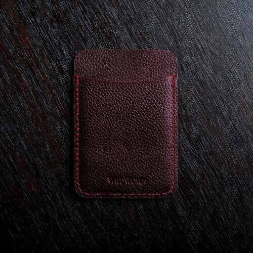 Original Leather Card Holder V1 Wine Red