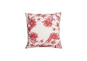 1pc White & Red Cushion Cover 20"x20"