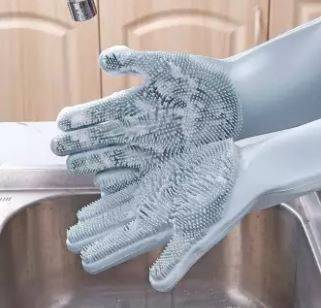 Silicone Cleaning Gloves with Wash