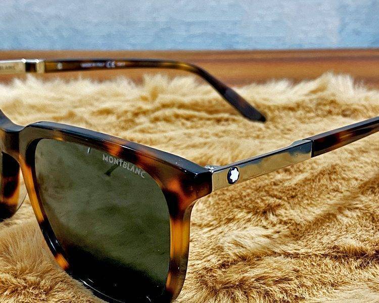 Luxurious Mont Blanc Deep Green Shade Acetate Frame Eyewear Sunglasses, 2 image