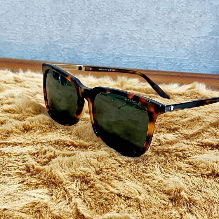 Luxurious Mont Blanc Deep Green Shade Acetate Frame Eyewear Sunglasses