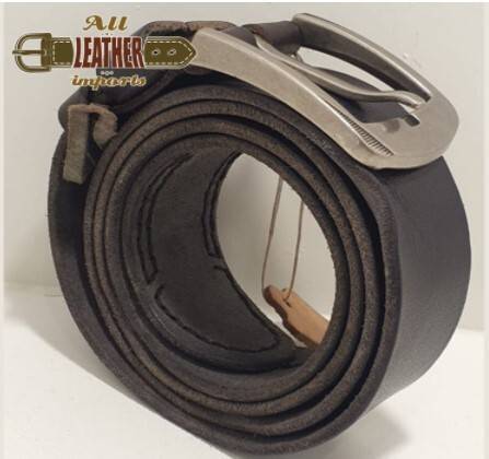 Original Genuine Leather Formal Buckle Design Black Band Brass Color Buckle Stylish Belt, 3 image