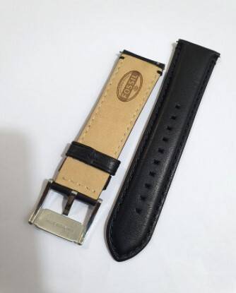 Black Genuine Leather 22mm FOSSIL Watch Strap, 2 image