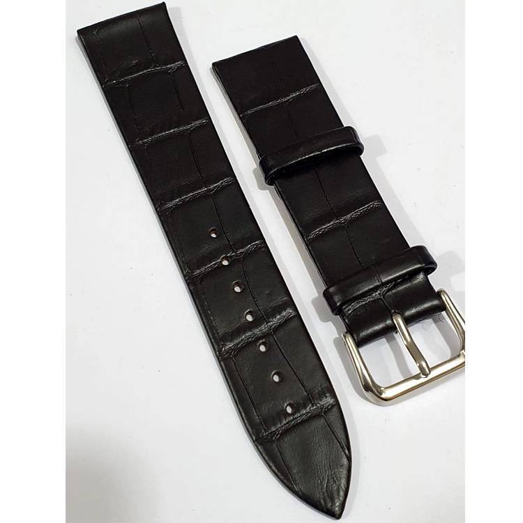 Black New Genuine Original Leather Watch Strap