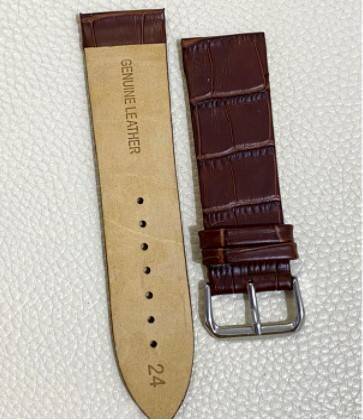 Chocolate New Genuine Original Leather Watch Strap, 2 image