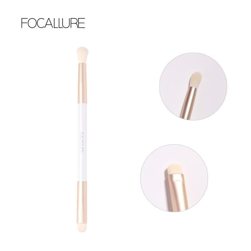 FOCALLURE Professional Fluffy White Double-Head Makeup Brush (Single)