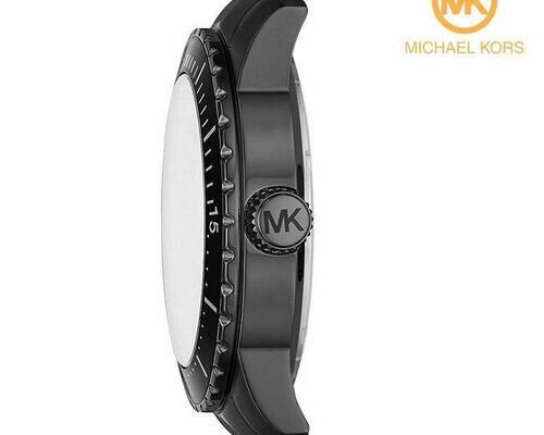Michael Kors Cunningham Chronograph Black Dial Black Band Stainless Steel Gents Watch-MK7157, 2 image