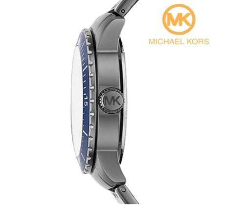 Michael Kors Cunningham Chronograph Blue Dial Gunmetal Ion-Plated Band Stainless Steel Gents Watch-MK7155, 2 image