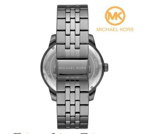 Michael Kors Cunningham Chronograph Blue Dial Gunmetal Ion-Plated Band Stainless Steel Gents Watch-MK7155, 3 image