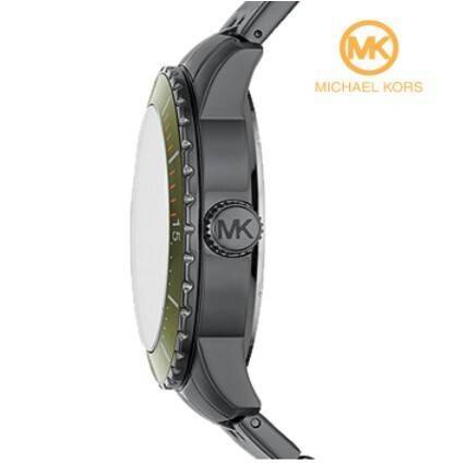 Michael Kors Cunningham Chronograph Green Dial Gunmetal Band Stainless Steel Mens Watch-MK7158, 2 image