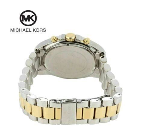 Michael Kors Bradshaw Chronograph Silver And Gold-Tone Stainless Steel Mens Watch-MK5627, 3 image