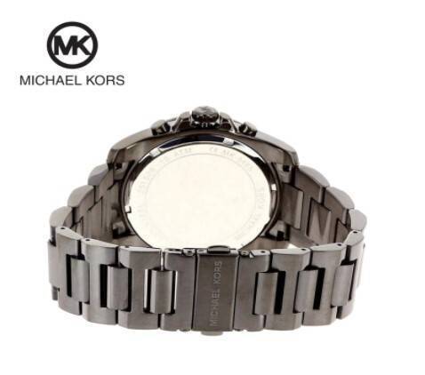 Michael Kors Brecken Chronograph Grey Dial Gunmetal Color Band Stainless Steel Mens Watch-MK8465, 3 image