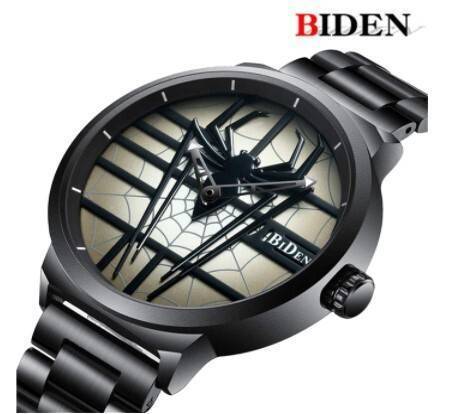 Biden 0063 Spider Man Limited Edition Multi Color Dial Black Band Stainless Steel Mens Watch, 3 image