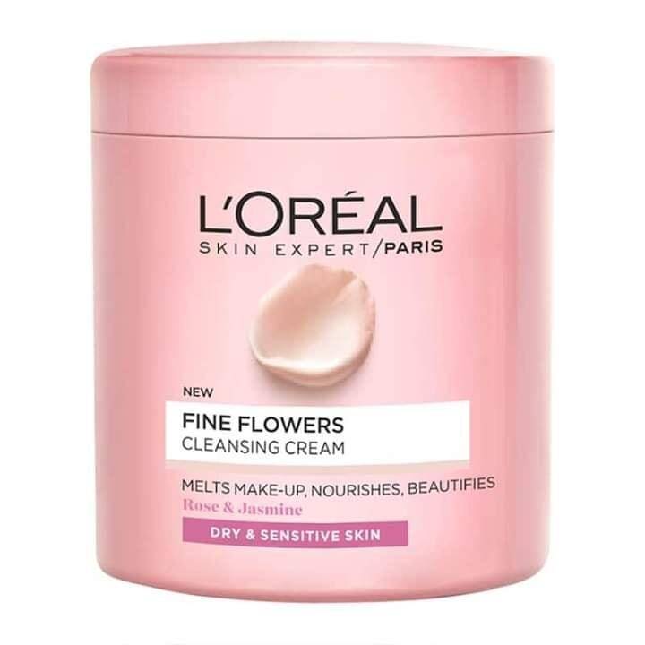 LOreal Paris Fine Flowers Cleansing Cream Make-Up Remover-200ml, 2 image