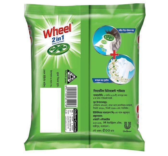 Wheel Washing Powder 2 in1 Clean & Fresh 500g, 3 image