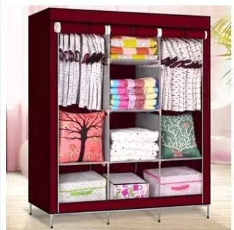 High Capacity Foldable Wardrobe/Storage Wardrobe/Fabric Almirah/Cloth Stand 3 part