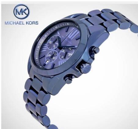 Michael Kors Chronograph Bradshaw Unisex Navy Blue Ladies Watch-MK6248, 2 image