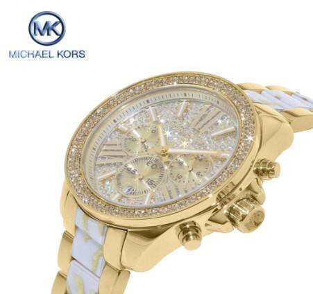 Michael Kors Wren White Zebra Diamond Dial Stainless Steel Ladies Watch-MK6157, 2 image