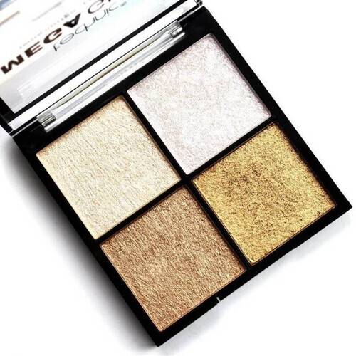 Technic Mega Glow Compact Quad Highlighter Palette 4 Beautiful Shades